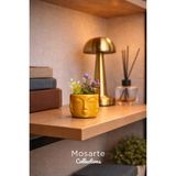 Mosarte Buda Series Minimalist Soyut Yüz Vazo / Heykel – Modern Dekoratif Obje Küçük Boy - Altın