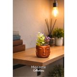 Mosarte Buda Series Minimalist Soyut Yüz Vazo / Heykel – Modern Dekoratif Obje Küçük Boy - Bakır