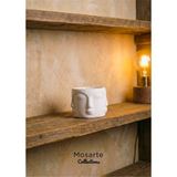 Mosarte Buda Series Minimalist Soyut Yüz Vazo / Heykel – Modern Dekoratif Obje Küçük Boy - Beyaz