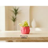 Mosarte Buda Series Minimalist Soyut Yüz Vazo / Heykel – Modern Dekoratif Obje Küçük Boy - Pembe