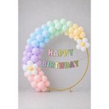 Mosby Makaron Balon Seti Papatya Konseptli Pastel Parti Seti Doğum Günü Seti Yaz Renkleri Tüm Yaşlar