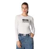 MOSCHINO Baskılı Kazak, M, 5003231521, Beyaz, Kadın