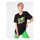 Moschino Jeans Beden Kadın T-Shirt, Siyah, L, 241K1J0709