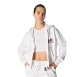 Moschino Jeans Kapüşon Yaka Baskılı Beyaz Kadın Sweatshırt A1708-4002