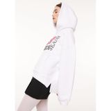 Moschino Jeans Kapüşon Yaka Baskılı Beyaz Kadın Sweatshırt, Beyaz, S