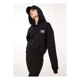 Moschino Jeans Kapüşon Yaka Düz Beyaz Sweatshirt, M, swtshirt688, Standart, kadın