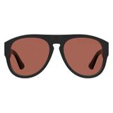 Moschino Kadın Güneş Gözlüğü - Pilot Siyah Kemik Çerçeve Pembe Cam Uv400 176/S