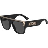 Moschino Moschıno Unisex Güneş Gözlüğü Siyah Kemik Çerçeve Füme Lens UV400 MOS165/S807IR56