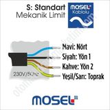 Mosel 20 Nm Düz Tüp Panjur Perde Motoru