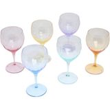 Moser 6lı Renkli Kristal Kadeh Seti - Standart