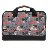 Moserini 13'' - 13.3'' Taban Korumalı, Omuz Askılı Desenli Macbook Air-Pro Laptop Çantası - Catlantis - Gri