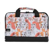 Moserini 13'' 13.3'' Taban Korumalı, Omuz Askılı Desenli Macbook Çantası - Sirius Turuncu