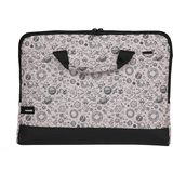 Moserini 15.6'' Desenli Notebook Çantası - Taban Korumalı, Omuz Askılı, Kumaş Malzeme - Bej