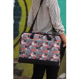 Moserini 15.6'' Sevimli Kedi Desenli Taban Korumalı, Omuz Askılı, Notebook Laptop Macbook Çantası - Catlantis