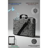 Moserini Omuz Askılı, Çok Bölmeli iPad Pro 6.Nesil 12.9”/ 7.Nesil 13”/ Air M2 Uyumlu Tablet Çantası-Rosetta