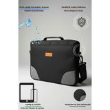 Moserini Omuz Askılı iPad Pro 6.Nesil 12.9”/ 7.Nesil 13”/ Air M2 ile Uyumlu Tablet Çantası Siyah-Gri