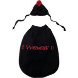 Moshiqa I Woof U Siyah Kedi Süveter ve Şapka