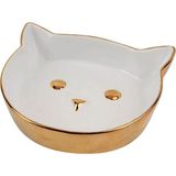 Moshiqa Meow Beyaz Porselen Kedi Mama Kabı - Standart