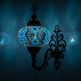 Mosland Home Mozaik Aplik Otantik Gece Lambası El Yapımı Mozaik Bahçe Aplik