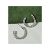 mos&more 3cm Küçük Gümüş Halka Kadın Küpe
