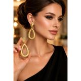 mos&more Gold Büyük Sallantılı Uzun Küpe, Çok Hafif
