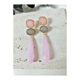 mos&more Pembe Sallantılı Uzun Şık Kadın Küpe