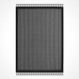 Mossa Siyah Çizgili Modern Geometrik Etnik Desenli Boho Makinada Yıkanabilir Hafif Hav Toz Vermez Leke Tutmaz Kaymaz Taban Dijital Makine Baskı Halı Oturma Odası Salon Yolluk Koridor Mutfak Halısı