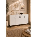 Mossano Vora Konsol, Çok Amaçlı Dolap, Kahve Köşesi, Tv Ünitesi, Banyo Dolabı, 180 cm - Beyaz