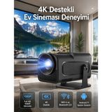 Mossem 4K Android Smart Wi-Fi Çift Kollu Projeksiyon Game Box Kumandalı Taşınabilir Yeni Nesil - 1. Kol Oyun Konsolu - Acı Kahverengi