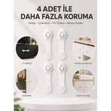 Mossem 4'lü Çocuk Güvenlik Dolap ve Çekmece Kilidi