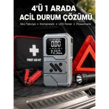Mossem Araçlar Için Akü Takviye Lastik Şişirme ve Powerbank Cihazı