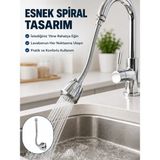 Mossem Çok Fonksiyonlu Musluk Uzatma Aparatı 360° Hareketli Krom Musluk Başlığı