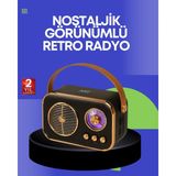 Mossem Klasik Retro Radyo – Bluetooth Destekli, Fm Özellikli Şarjlı Hoparlör