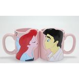 Mossem Küçük Deniz Kızı Ariel ve Prens Eric 3D Çift Kupa Bardak Seti ALK4537