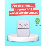Mossem Mini Termal Yazıcı Kablosuz Taşınabilir Bluetooth Bağlantılı 200 Dpi