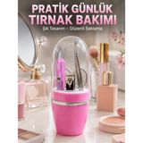 Mossem Taşınabilir Manikür Seti Pembe Tırnak Bakım ve Kişisel Bakım Kiti