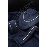 MOSSMOUR Zirkon Taşlı Su Yolu Altın Kaplama Takı Seti Nişan,Düğün ve Özel Günler