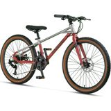 Mosso Demarch M-24-Md Erkek Dağ Bisikleti 280H 24 Jant 21 Vites Grey Red - Çok Renkli