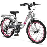 Mosso İnfinity 254H V 20 Jant 6 Vites Silver Gri Pembe Çocuk Bisikleti