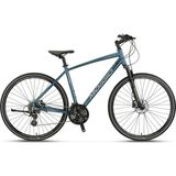 Mosso Legarda Pro X24 Msm H Şehir Bisikleti 24 Vites 56 Kadro (180 cm Üstü Boy) - Mavi - Gümüş