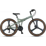 Mosso Marıne-26-Acr-Hd Katlanır Bisiklet 431H 26 Jant 21 Vites Army Green - Çok Renkli