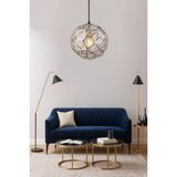 Mosso Orlix 30 cm Geometrik Desenli Krom Sarkıt Avize – Ayarlanabilir Kablo – E27 - Füme