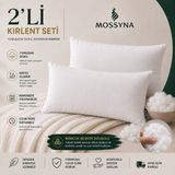 Mossyna 2'li Ultra Dolgun Kırlent Iç Yastık Boncuk Silikon Dikdörtgen Ebatlar Seçenekli - 30 x 50 cm - Beyaz