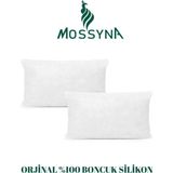 Mossyna 2'li Ultra Dolgun Kırlent Iç Yastık Boncuk Silikon Dikdörtgen Ebatlar Seçenekli - 35 x 45 cm - Beyaz