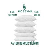 Mossyna 5 Adet Yıkanabilir Nonwoven Boncuk Silikon Yastık 50 X 70