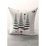 Mossyna Micro Kumaş Dijital Baskı Fermuarlı 43*43 cm Kırlent Kılıfı - Çok Renkli - 43 x 43