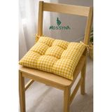 Mossyna Premium Duck Bezi Pötikareli 40X40 Minder Boncuk Silikonlu Sandalye Minderi 1 Adet - 40 x 40 cm - Sarı