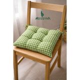 Mossyna Premium Duck Bezi Pötikareli 40X40 Minder Boncuk Silikonlu Sandalye Minderi 1 Adet - 40 x 40 cm - Yeşil
