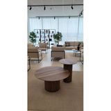 Most Bohem Orta Sehpa Kahverengi 2'Li Set %100 Ahşap 85 Cm. Çap (Evinize Teslim)