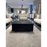 Most Lignum Ahşap Görünümlü Mat Siyah Orta Sehpa 80X80 Cm. (Evinize Teslim)